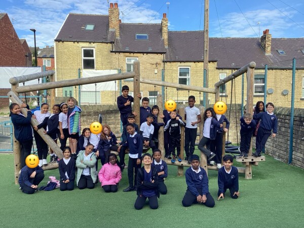 Current Y4 Class on the KS2 Climbing Frame.
